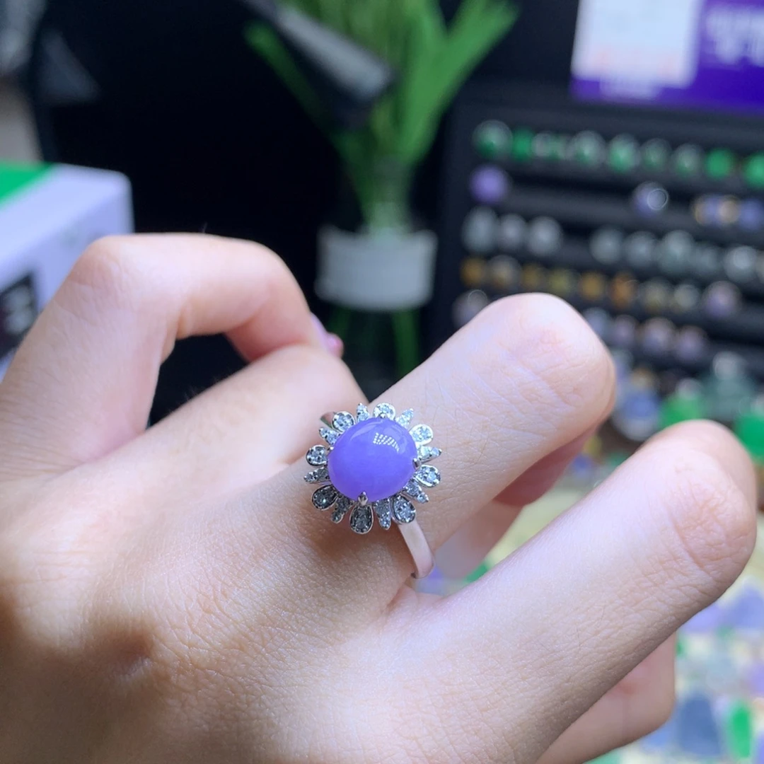 翡翠18K金镶嵌颈饰天然