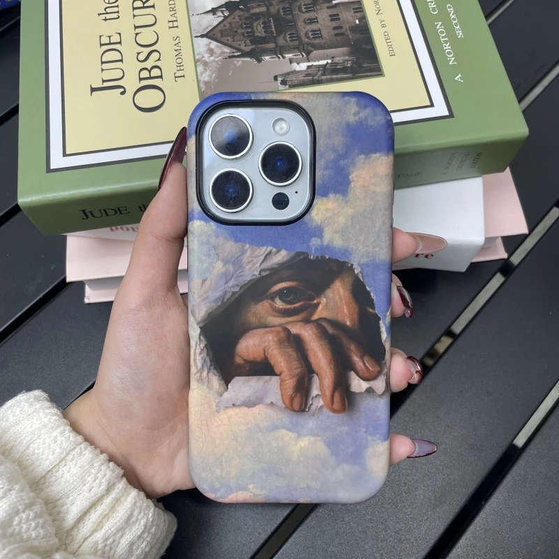 天空插画苹果16手机壳iphone15promax小米14华为13适用12新款男生