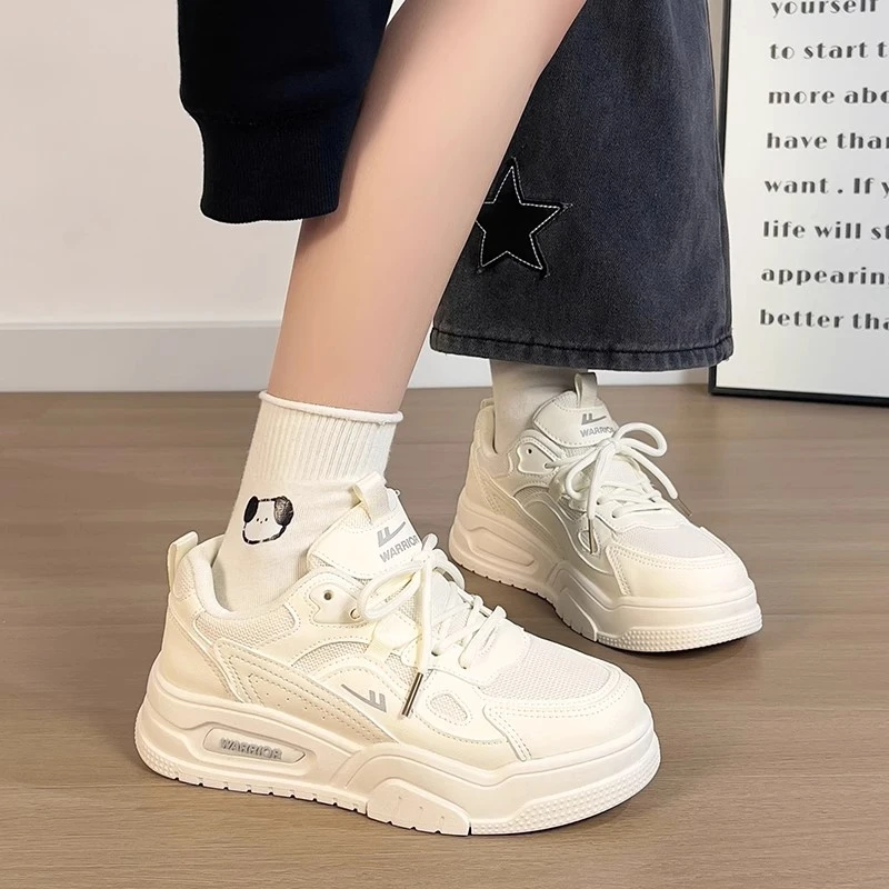 回力小白鞋女款2025新款夏季网面透气板鞋原创百搭厚底休闲鞋子女