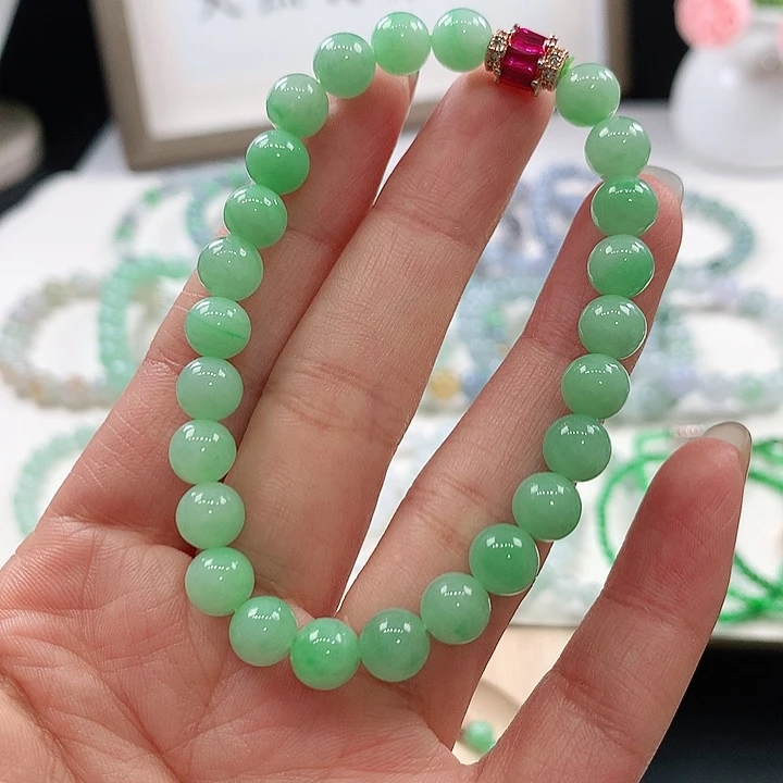 手链翡翠未镶嵌手链7.1mm