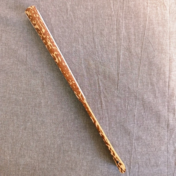 纯手工9.5寸精品红芝麻斑竹折扇