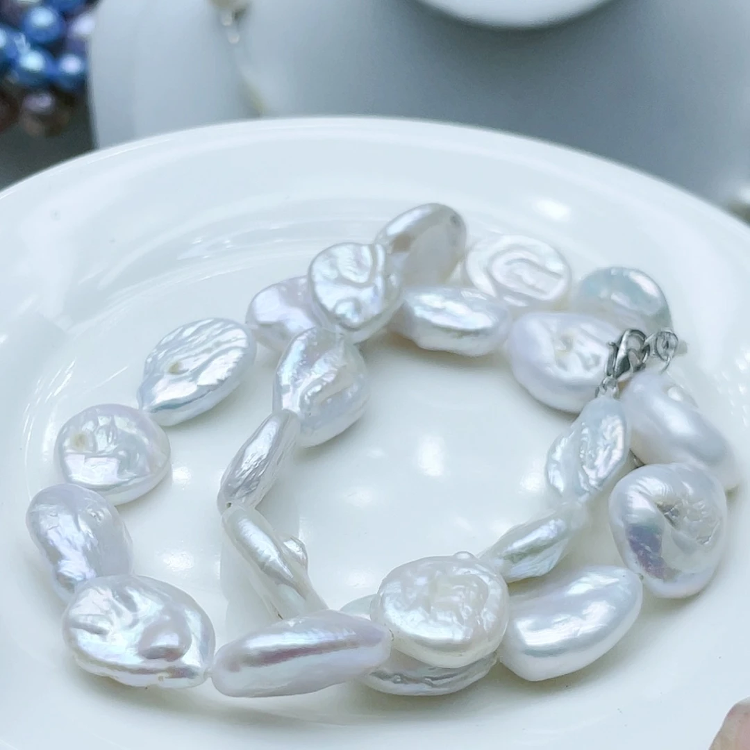 淡水珍珠颈饰钛钢