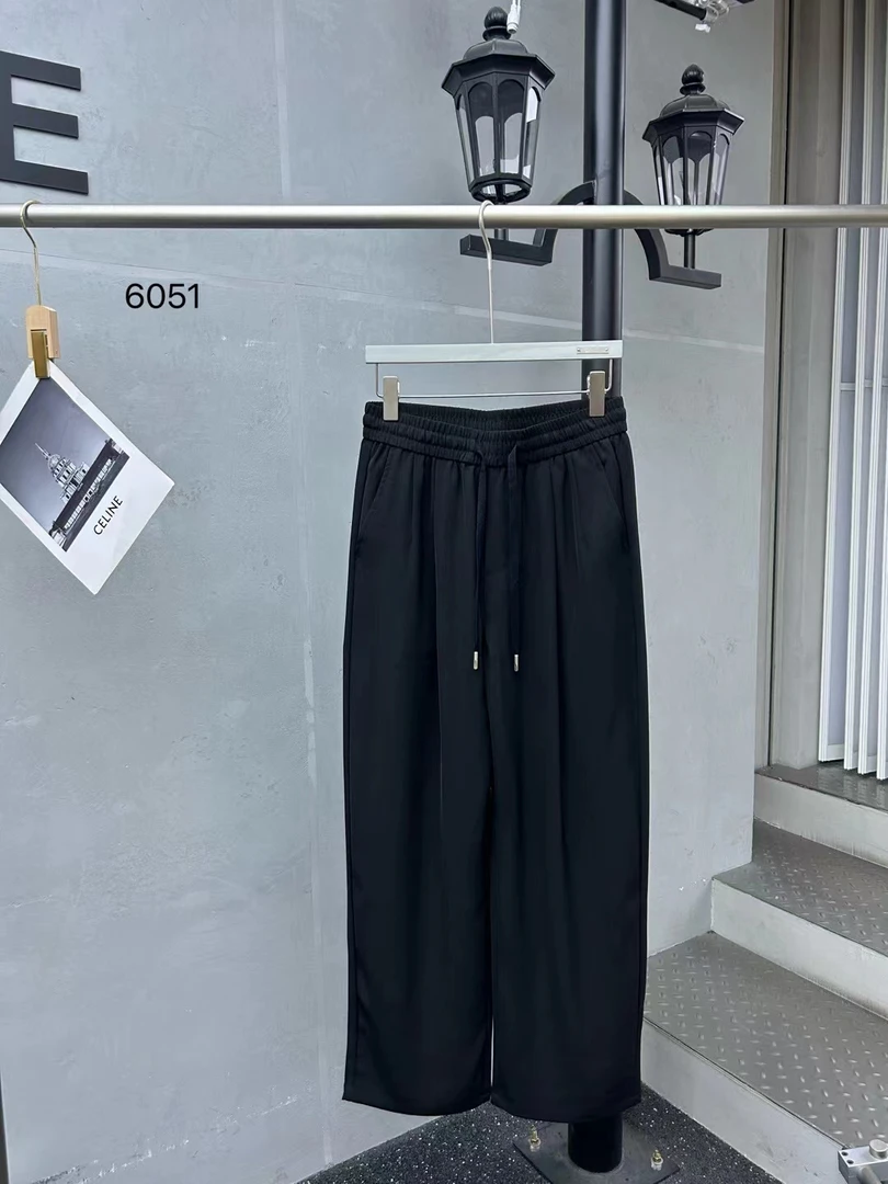 温柔瑶-男装#宽松百搭松弛感抽绳阔腿裤#6051（L码裤长107）