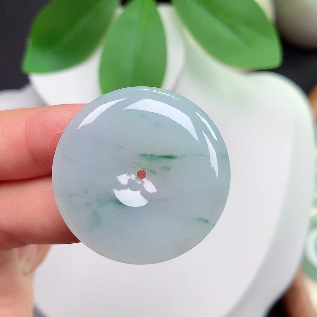 颈饰未镶嵌翡翠平安扣 32x5.4mm