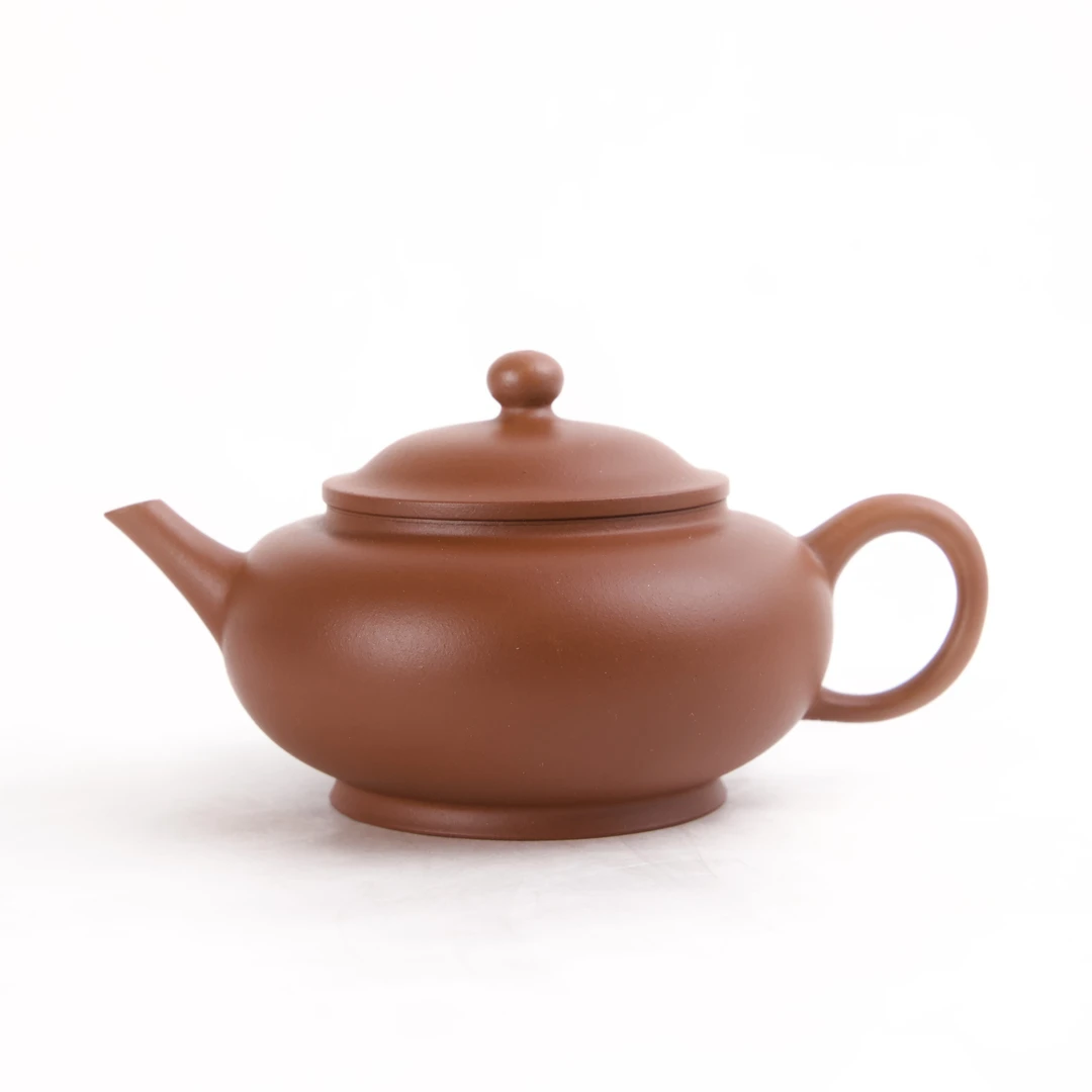 朱泥合欢精工半手内推球孔泡茶利器170cc宜兴紫砂