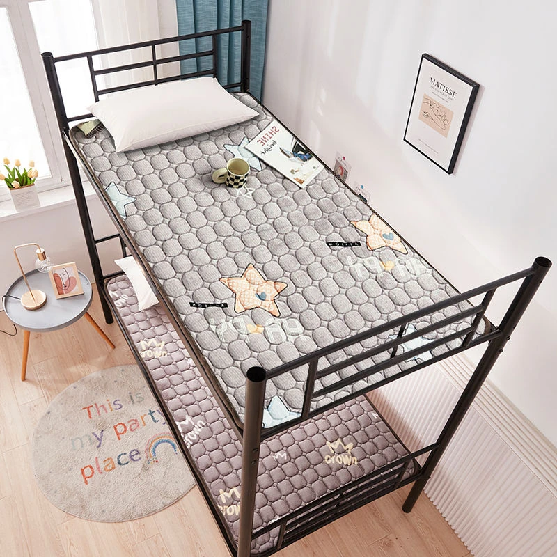 0.9*2m法莱绒床垫宿舍床褥【颜色随机】