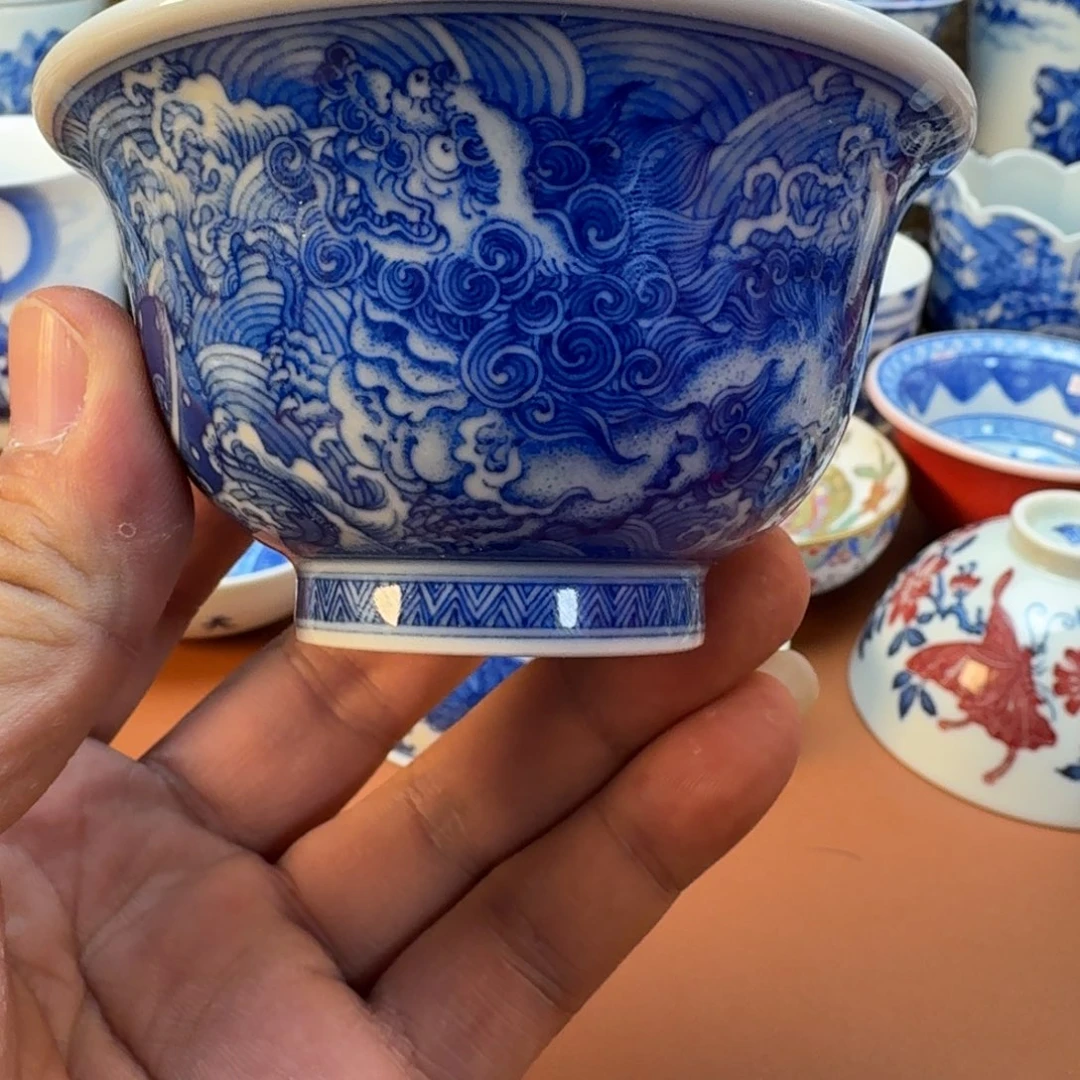 陶杯子景德镇全手工手绘陶瓷