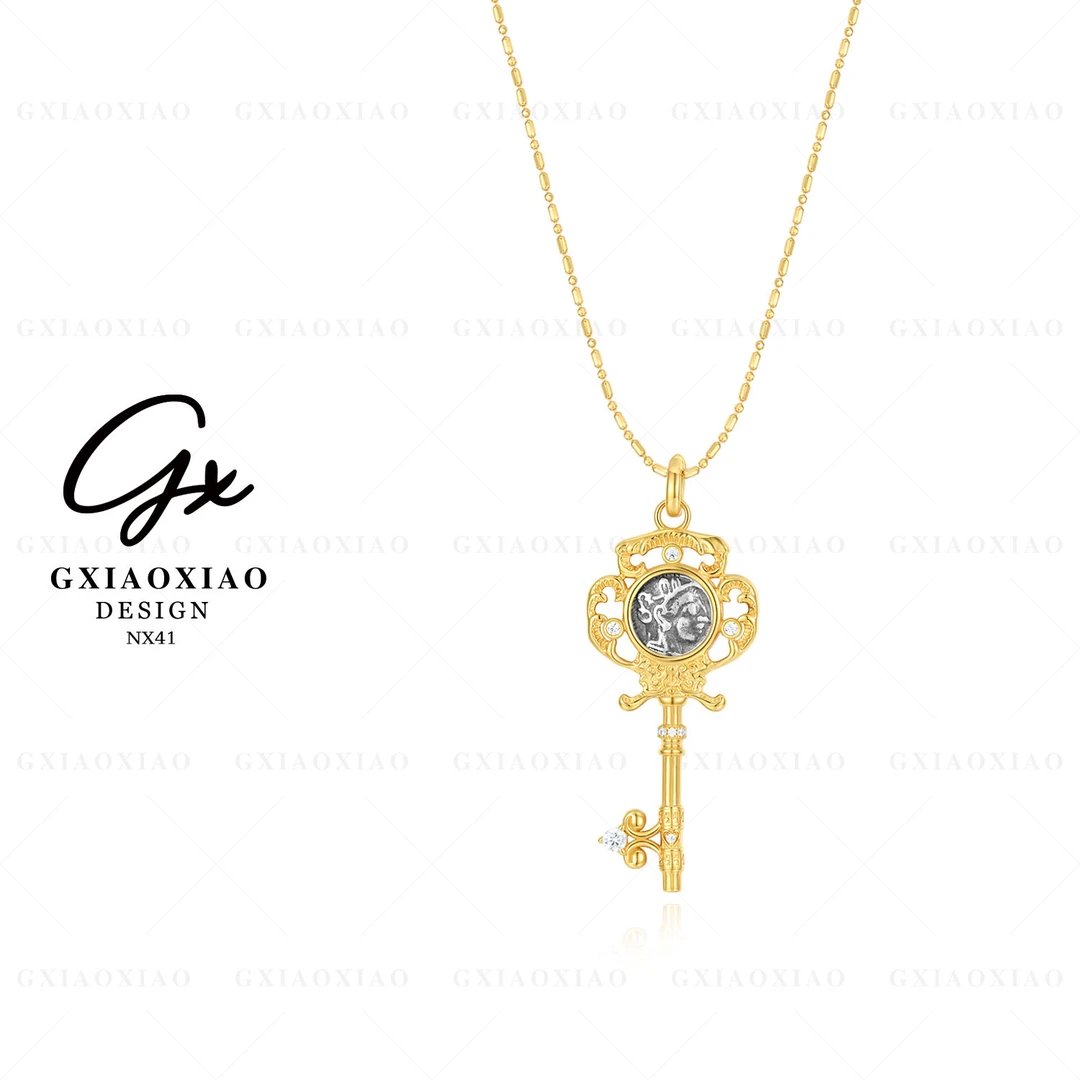 G XIAOXIAO 925银 镀K金【星空秘钥】轻奢高级感钥匙项链 NX41