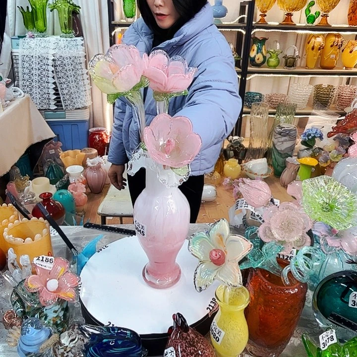 3花1瓶不完美家悦美居琉璃摆件