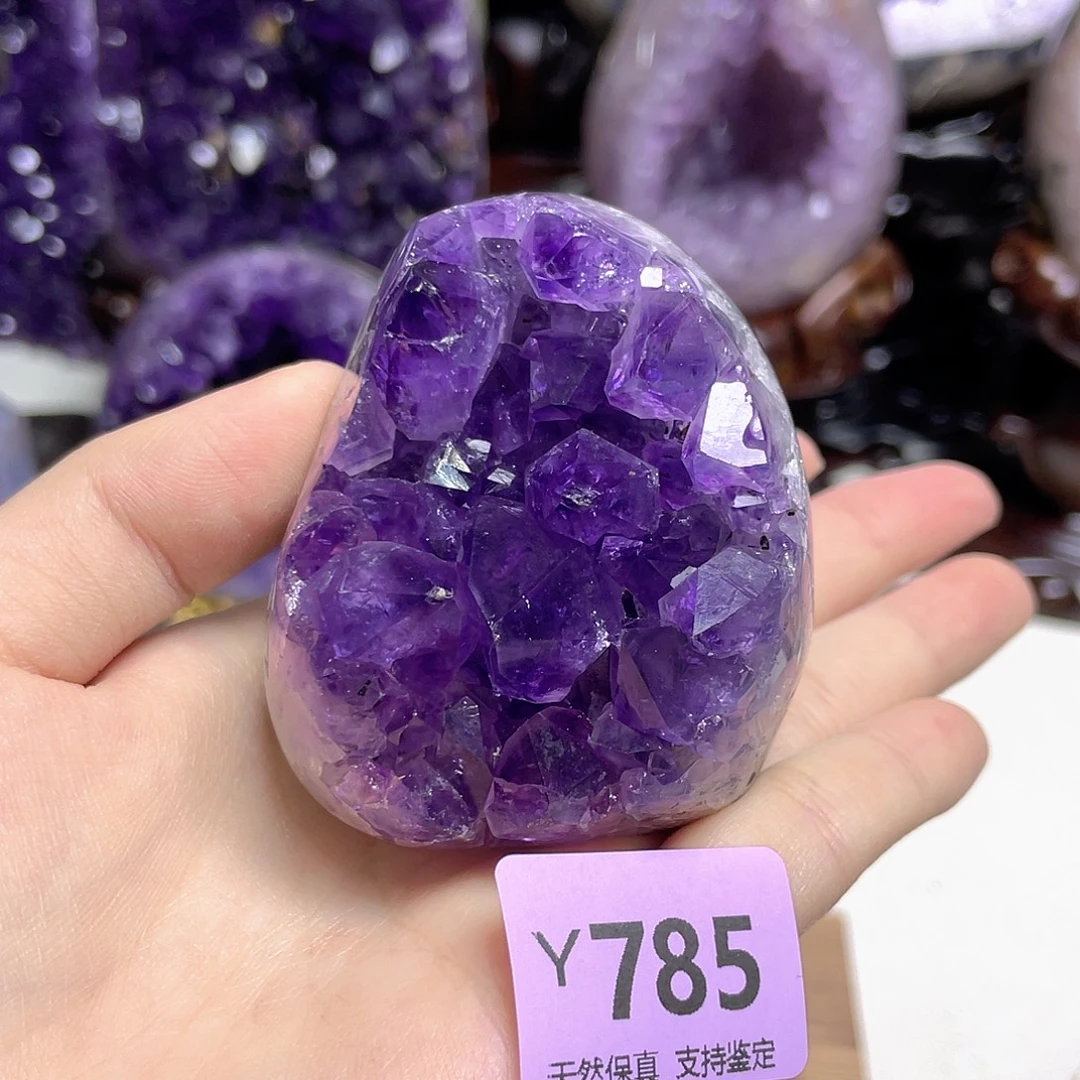 未镶嵌紫晶摆件大牙晶震