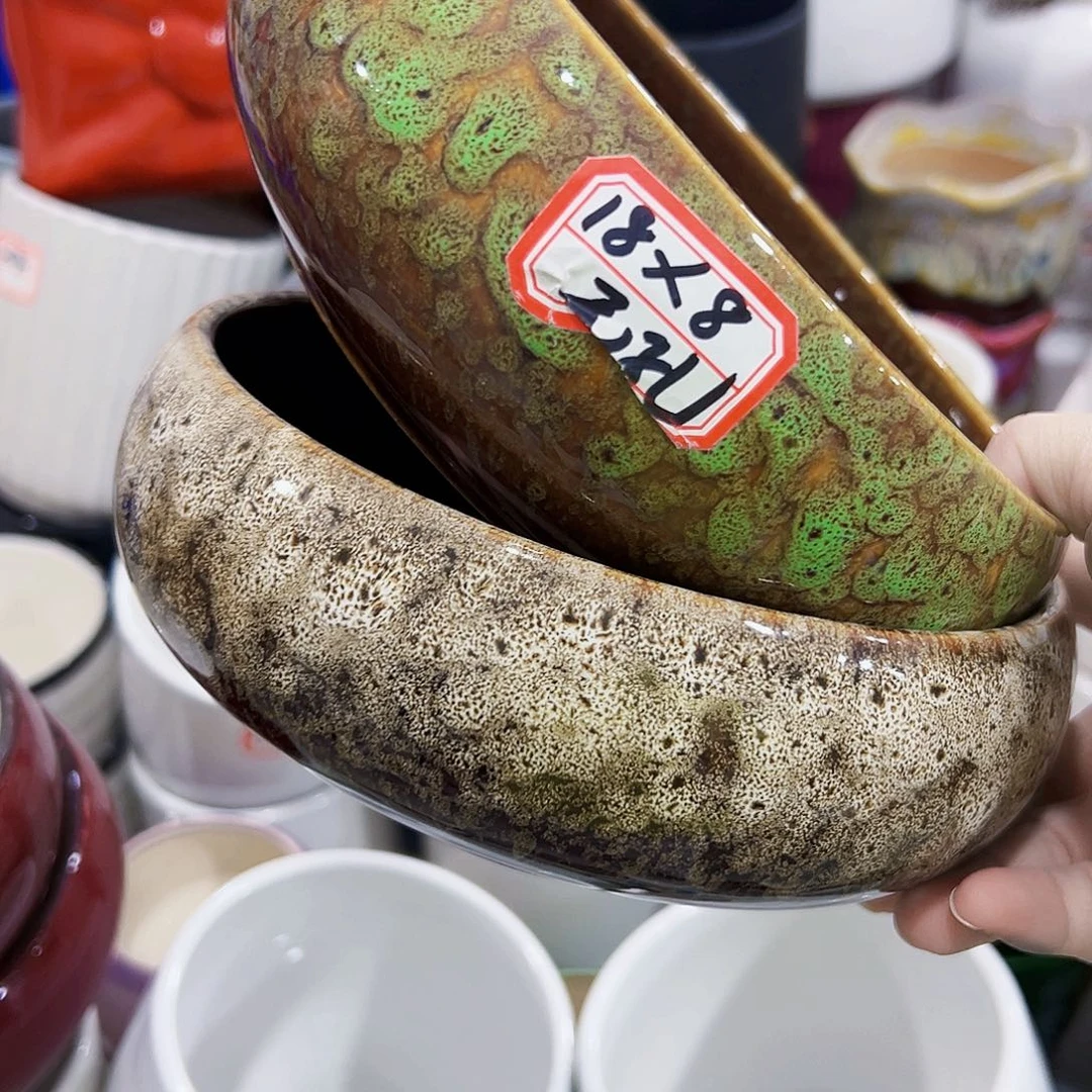 外贸尾单陶瓷花盆凑单10米包邮