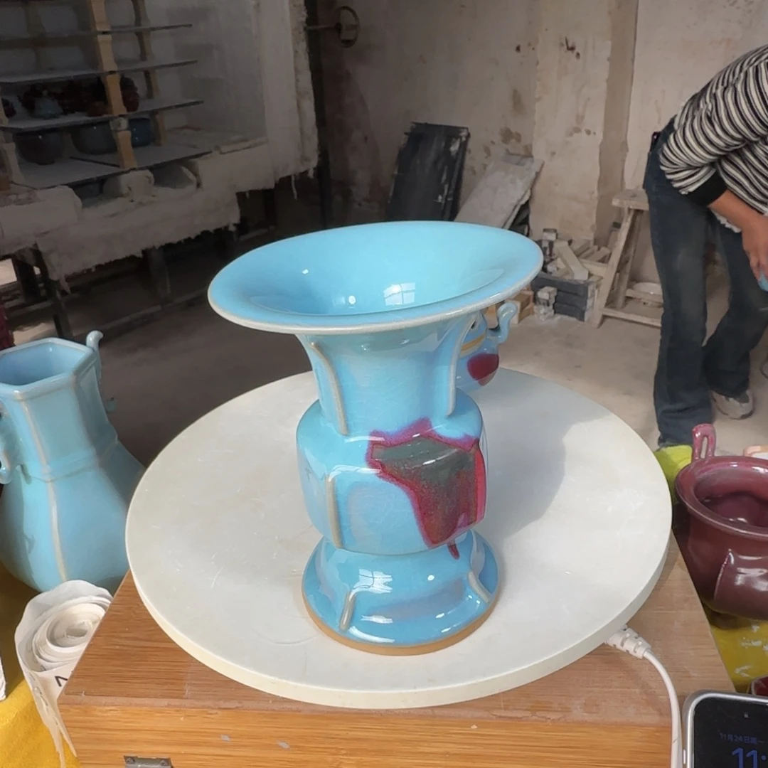 瓷摆件郑家钧窑摆件