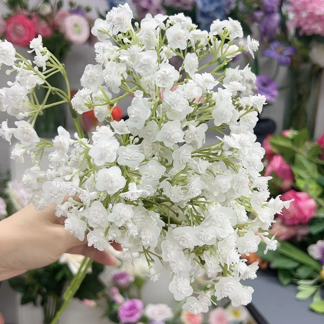 3枝白色满天星星花