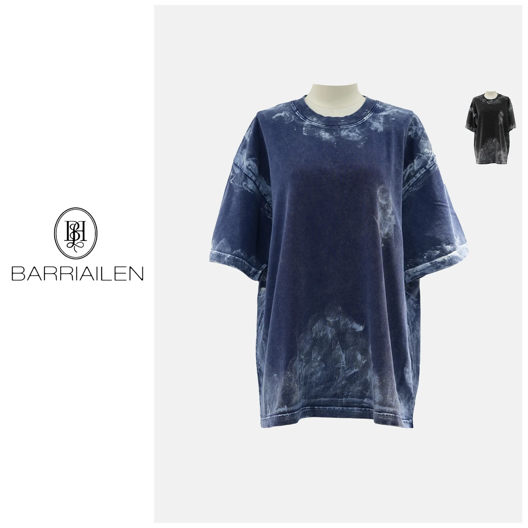 BARRIAILEN | 时尚宽松扎染高克重休闲T恤-241537