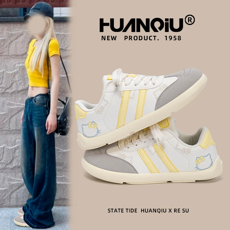 环球新款小白鞋2025秋季女士休闲鞋百搭德训鞋潮鞋经典百搭鞋子女