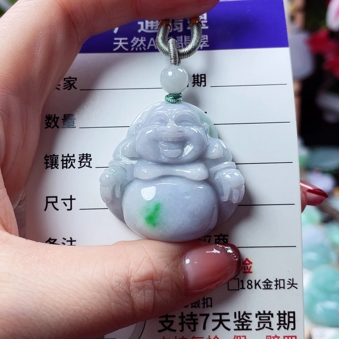 翡翠未镶嵌颈饰佛公42