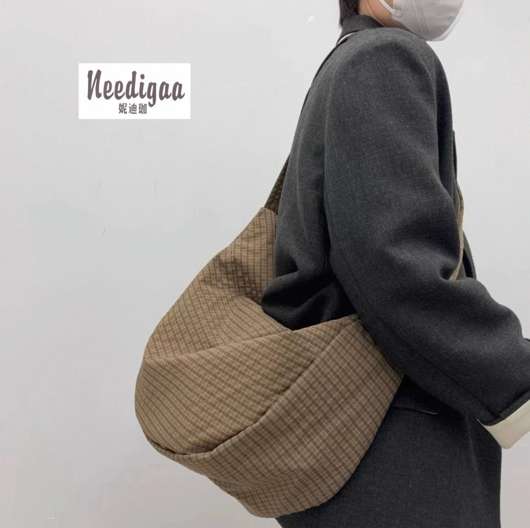 文艺肩包拉链单肩包腋下帆布大饺子*116布包