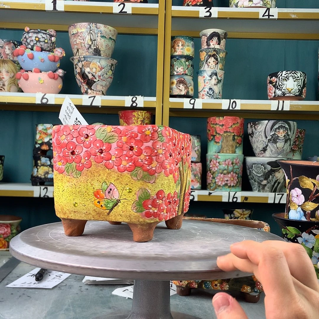 陶景德镇手工花盆38