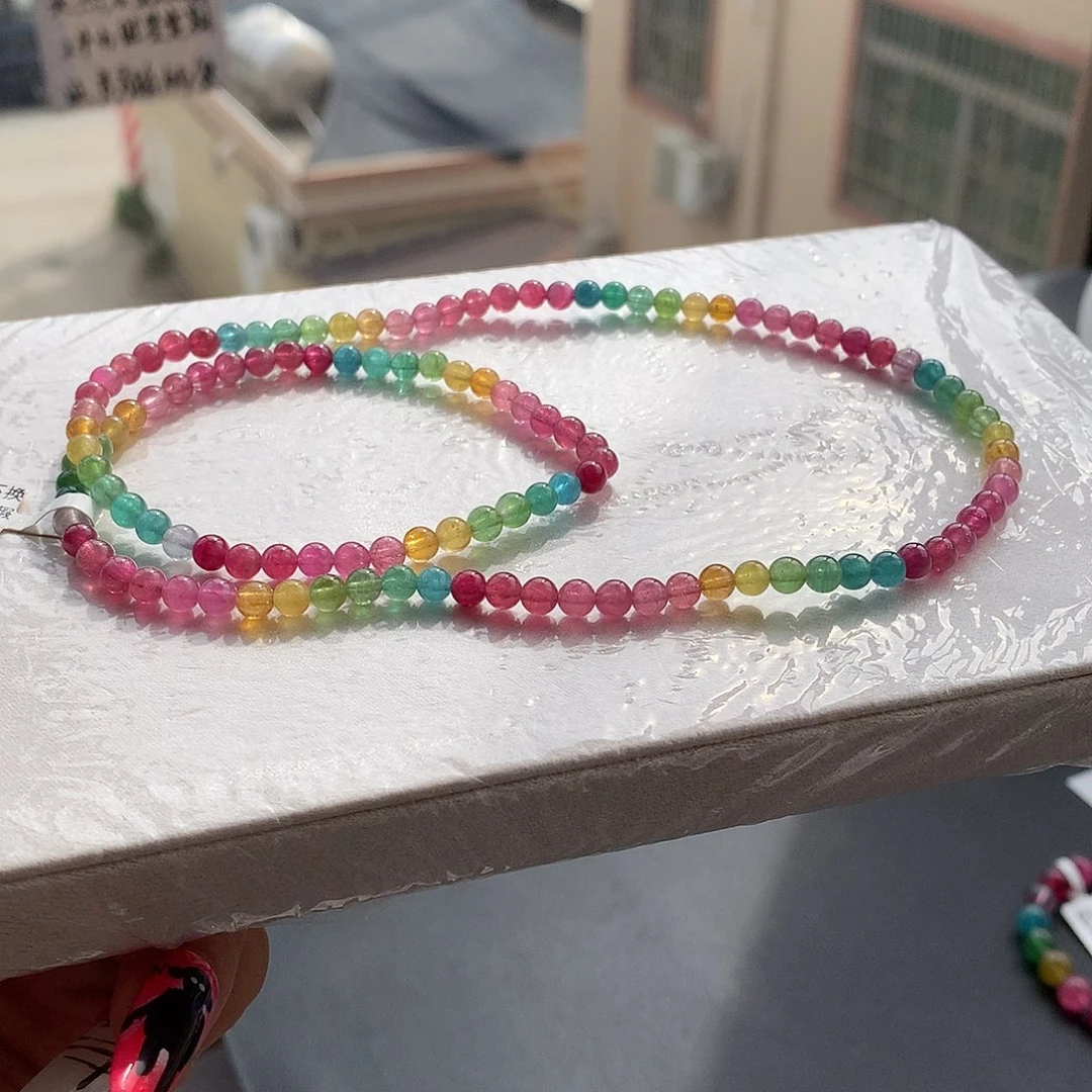 定制碧玺未镶嵌素圈色标三圈