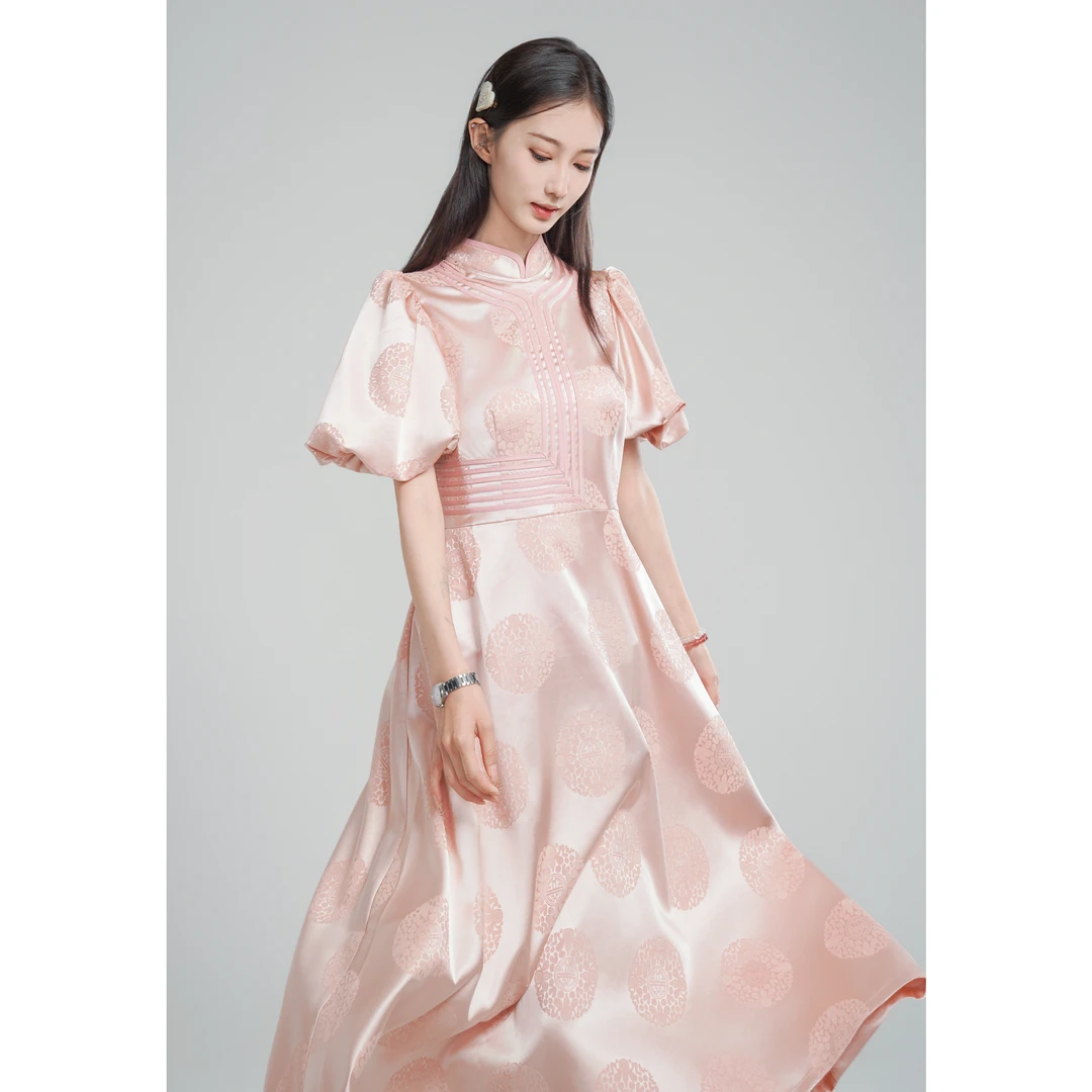 【布丝瑰·守艺】新款连衣裙 B2372  改良蒙古袍蒙古服饰显瘦长裙