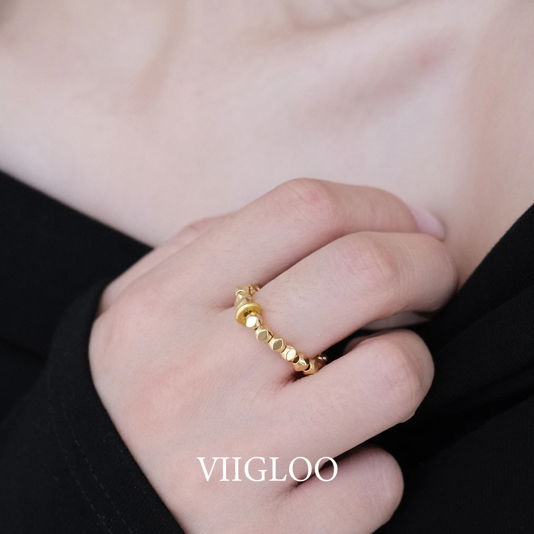 VIIGLOO｜手上有金豆 新中式设计款戒指