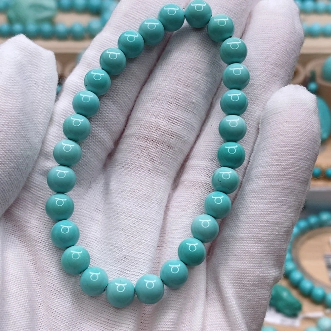 绿松石未镶嵌珠宝奇石6.8mm