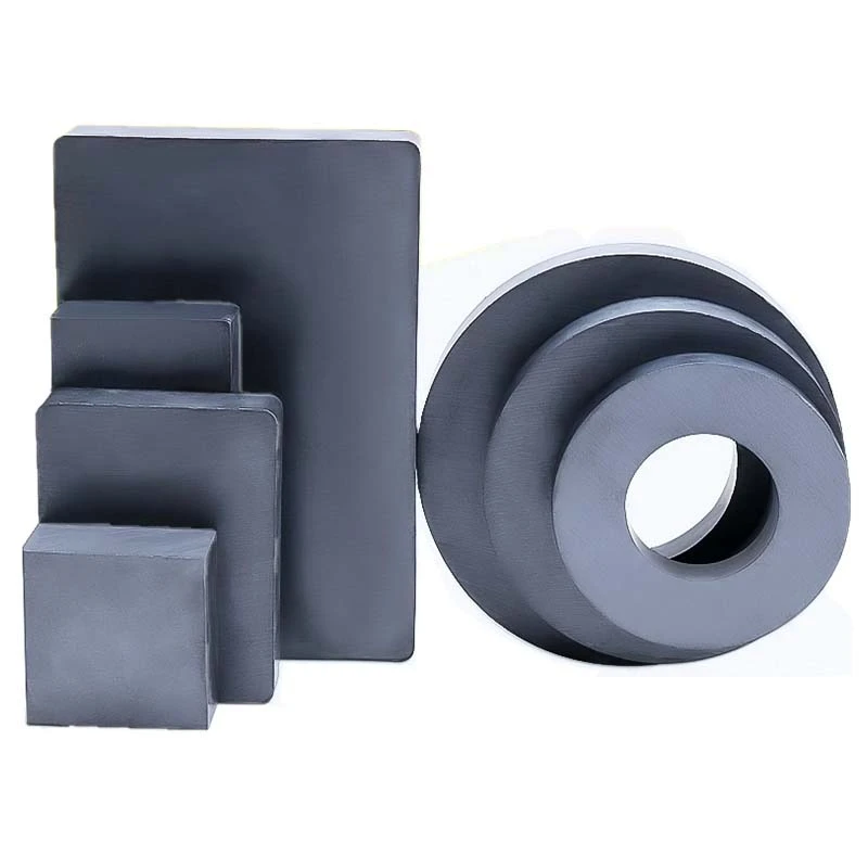 长方形强力大号磁铁普通铁氧体磁石圆形黑色吸铁石玩具磁圆环磁片