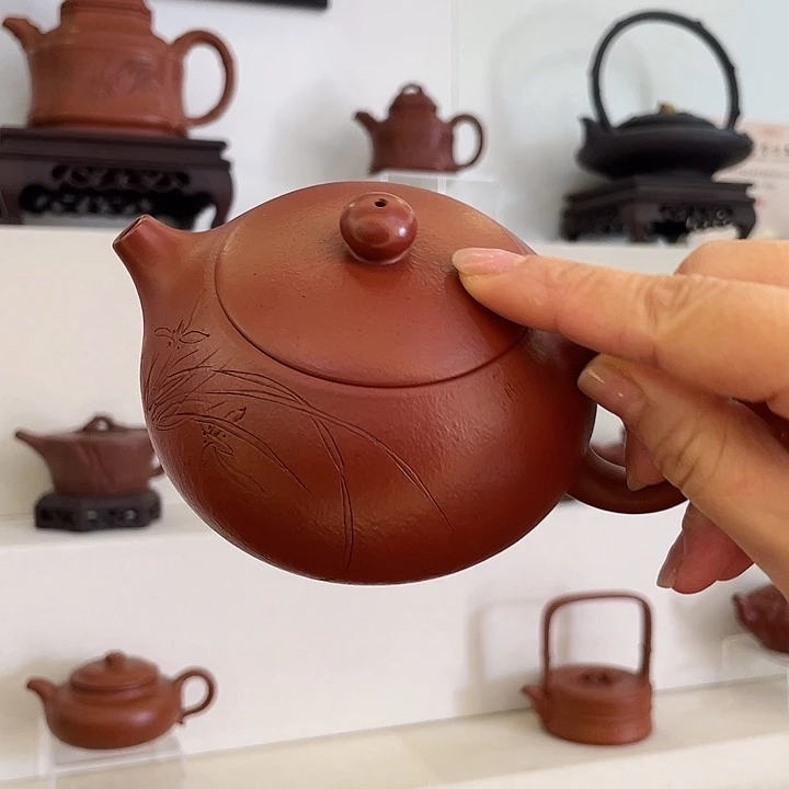 壶紫砂省工艺师朱泥大红袍西施