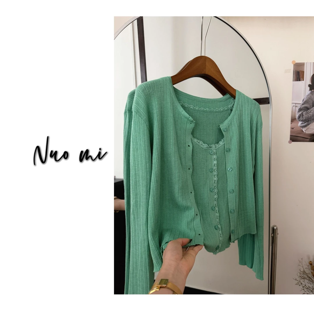 NUO MI、春季新款针织两件套吊带