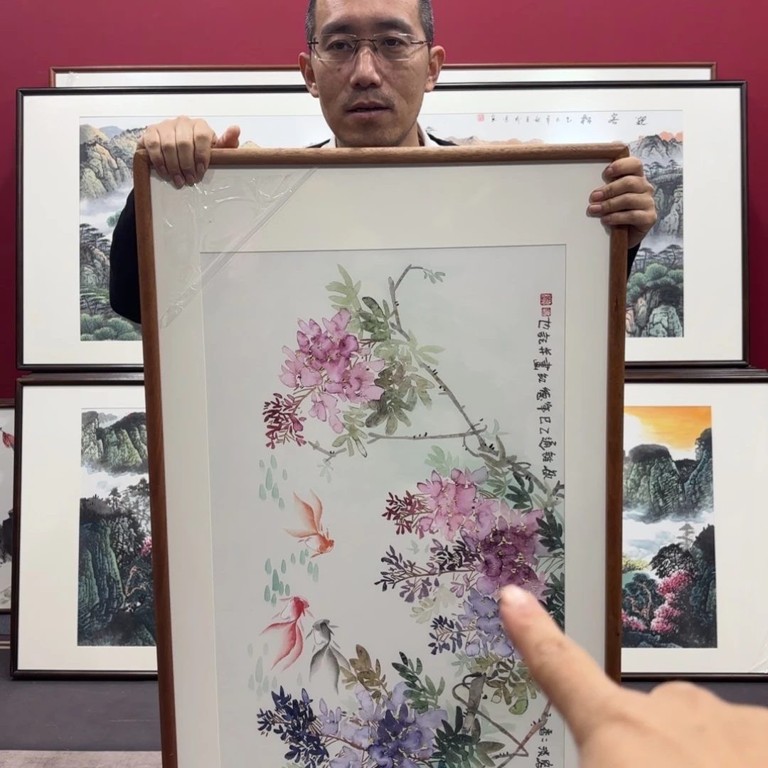 笑***开国画手绘作品120/60