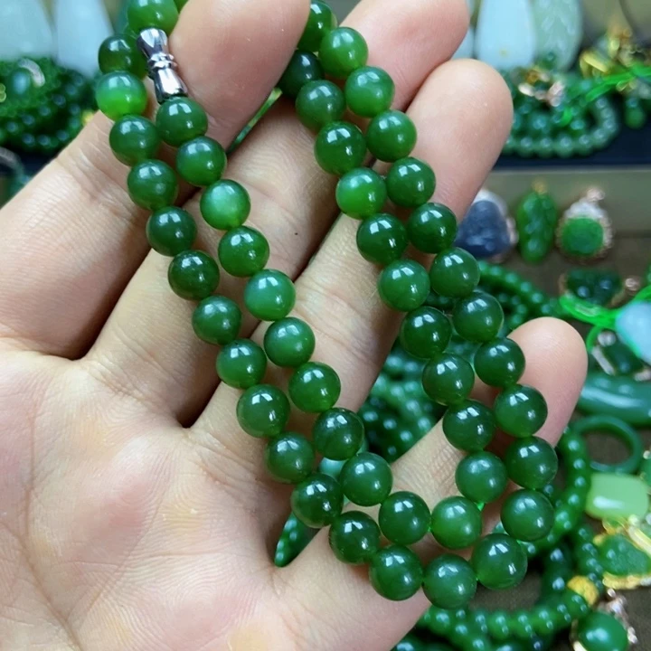手链未镶嵌和田玉（碧玉）