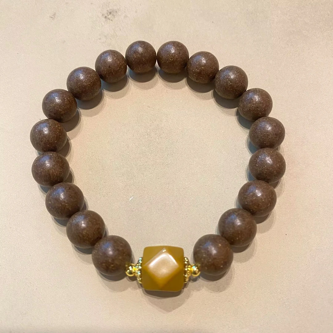 归元香方合香单圈搭配棱型珠手串