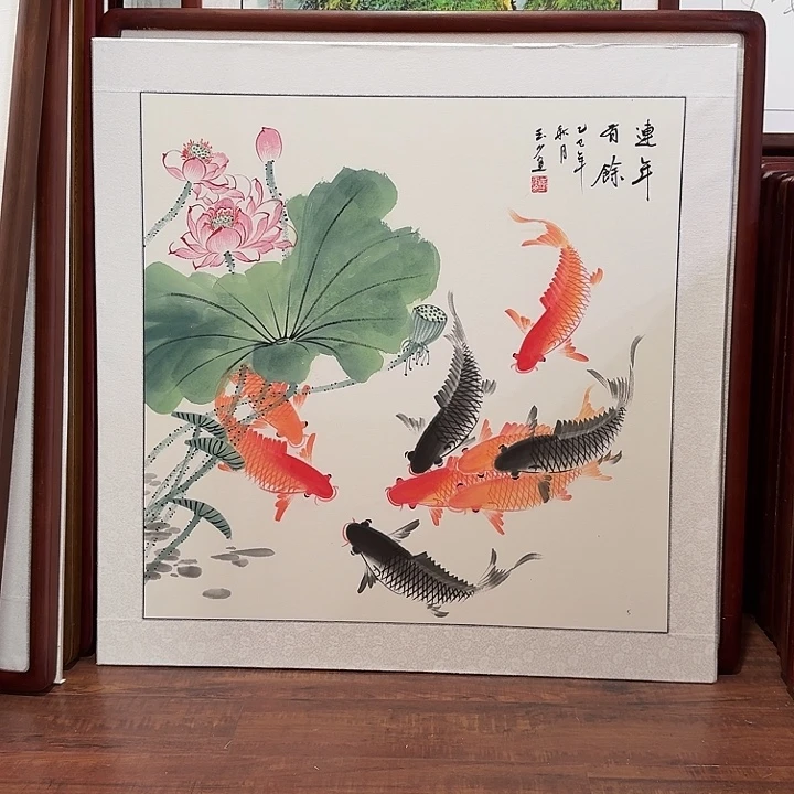 江***）国画带框发货83*83厘米