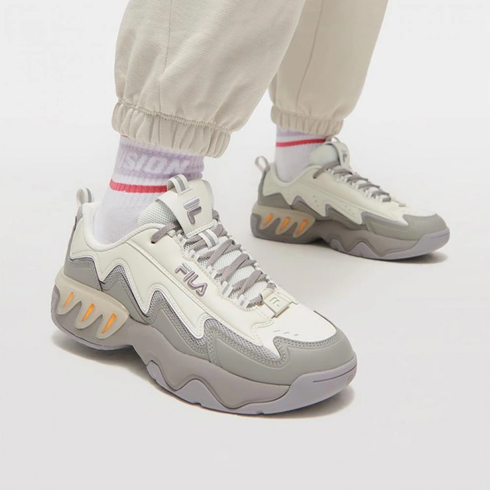 FILA斐乐【电光鞋】2025新款潮流运动复古篮球鞋女鞋T12W513203F