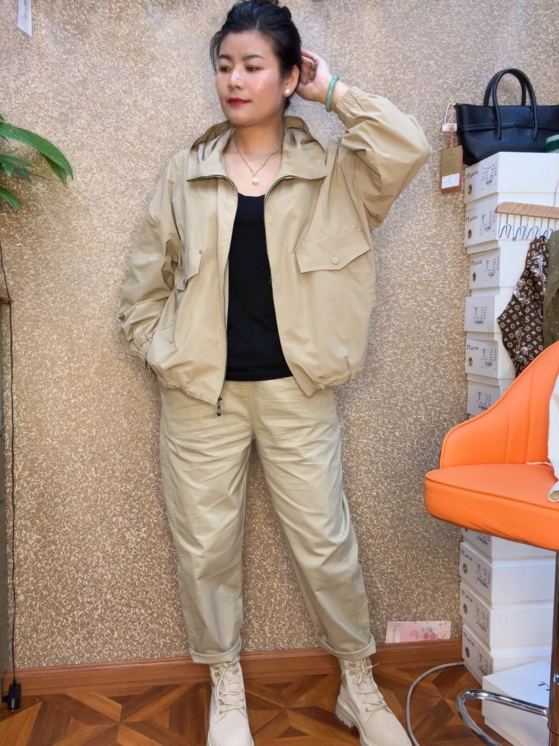 连帽女款拉链短外套韩版网红夏季休闲百搭短款上衣时尚宽松洋气