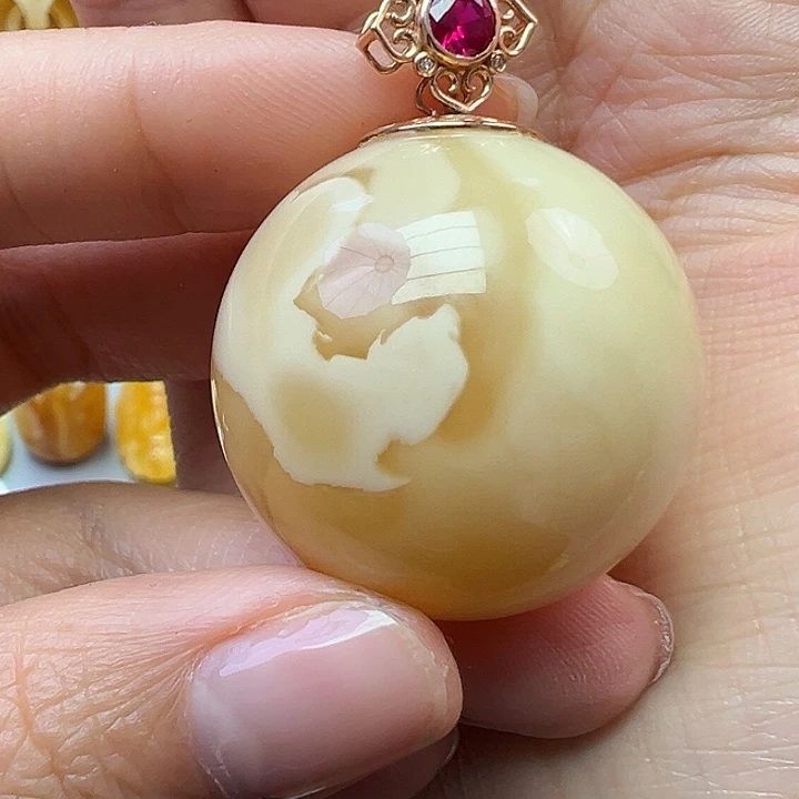 蜜蜡颈饰未镶嵌蜜蜡