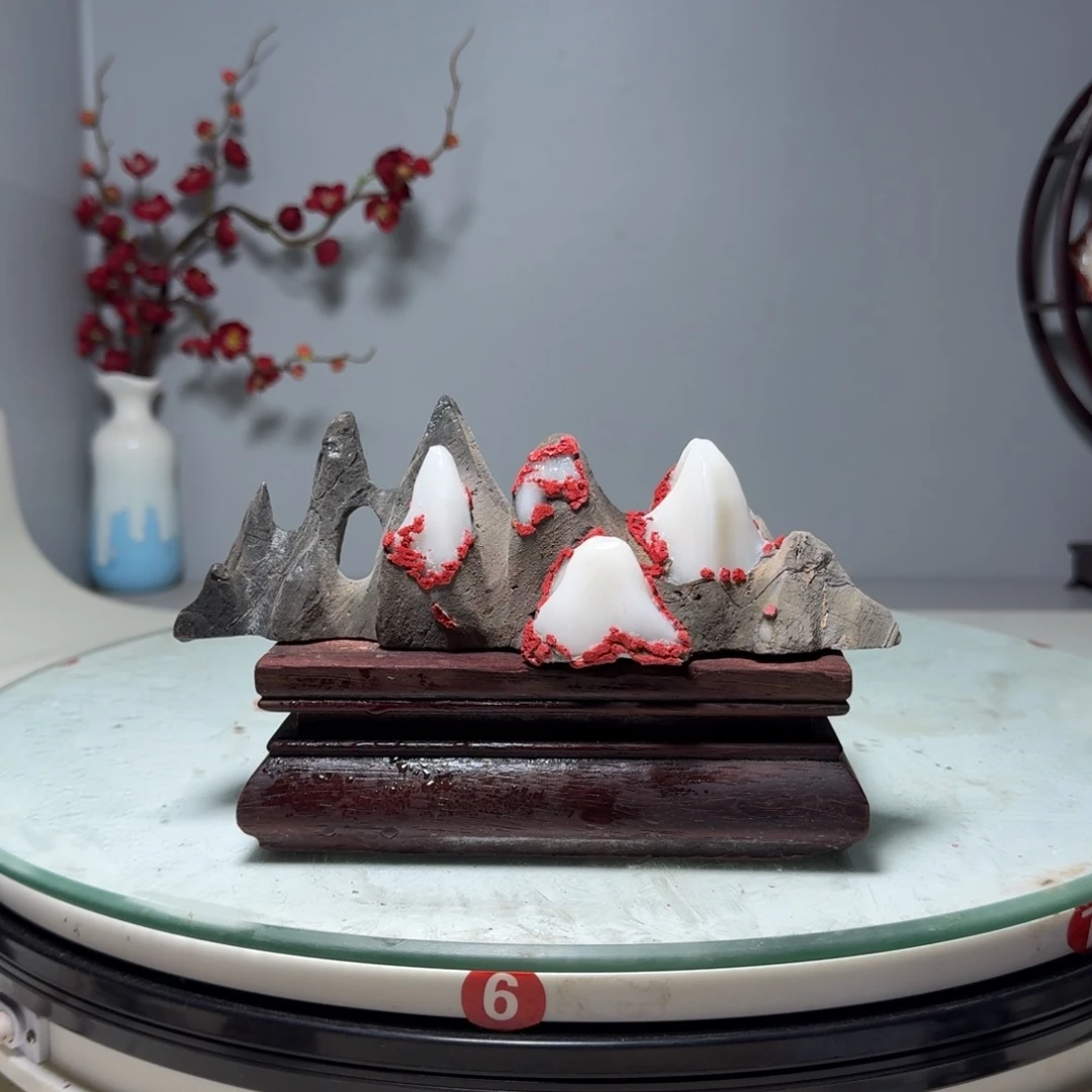 若***O石材灵璧石精品摆件