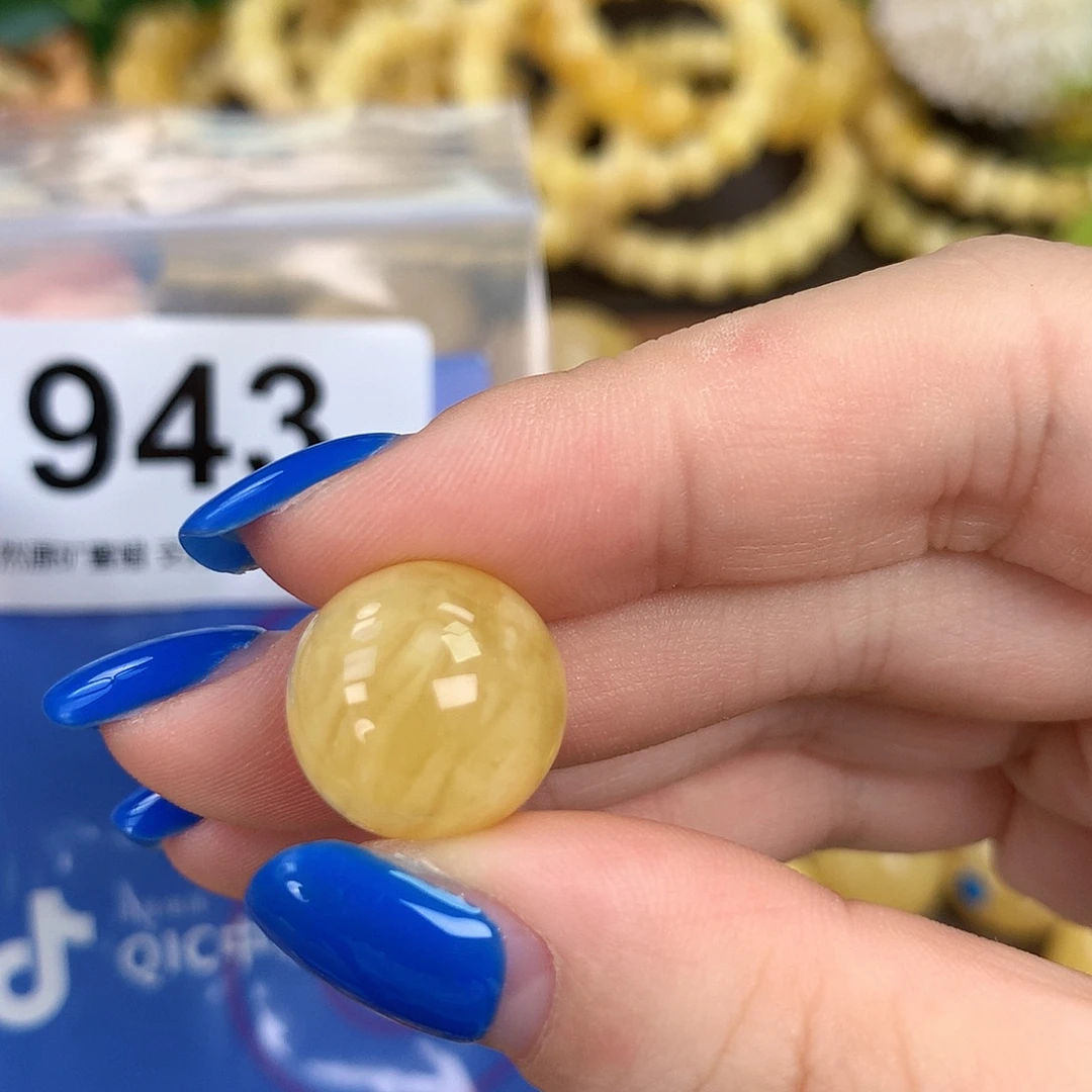 蜜蜡未镶嵌珠宝奇石14.8mm粉