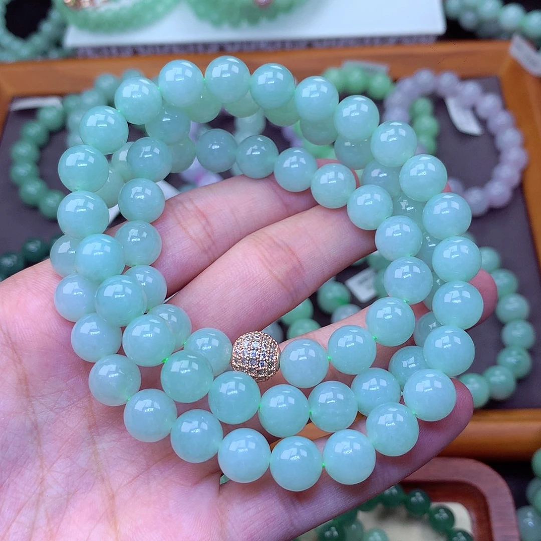 翡翠未镶嵌毛衣链