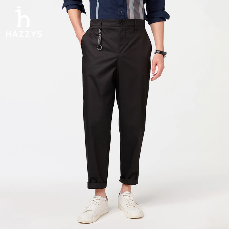 【PHIZ】Hazzys哈吉斯春秋男士时尚百搭长裤商务休闲裤英伦修身裤子