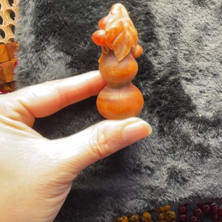 琥珀木原木琥珀木手把件葫芦