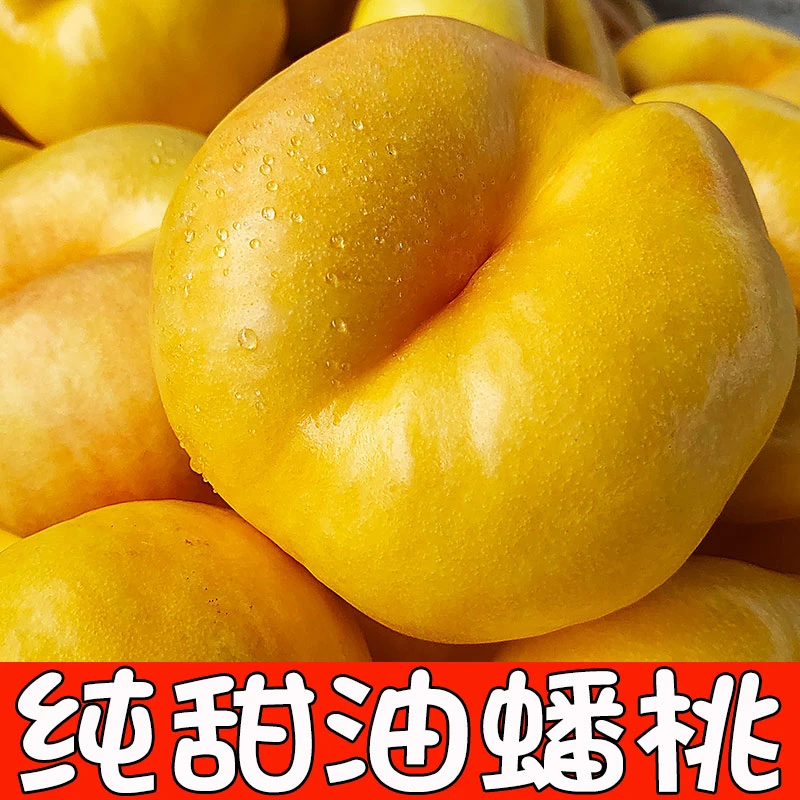 山东正宗蒙阴彩虹蟠桃油蟠桃扁桃紫霞脆软无毛桃新鲜水果产地