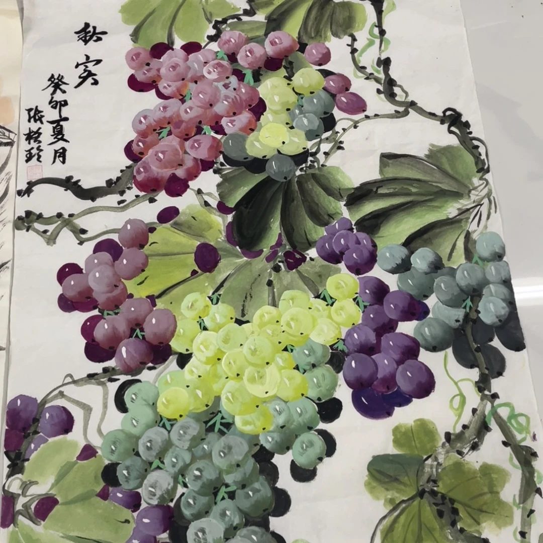 国画张格玲老师绘画