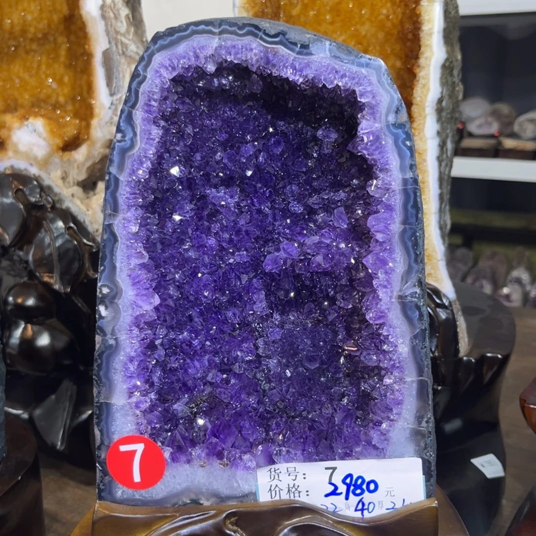 紫晶摆件未镶嵌水晶