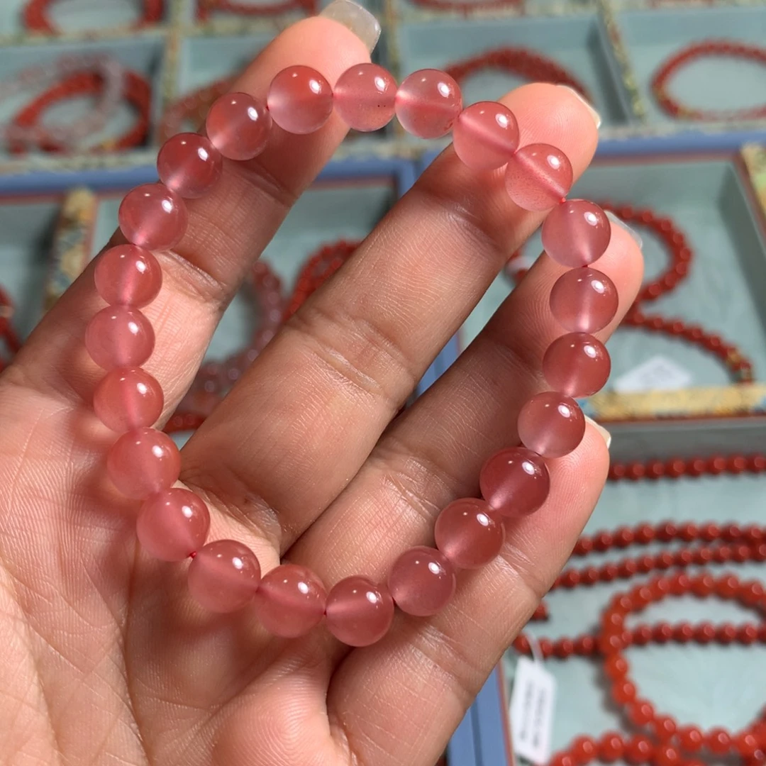 南红玛瑙未镶嵌手链