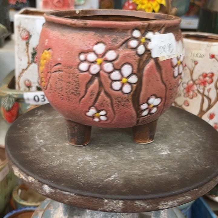 紫砂花盆粗陶材质多肉花盆