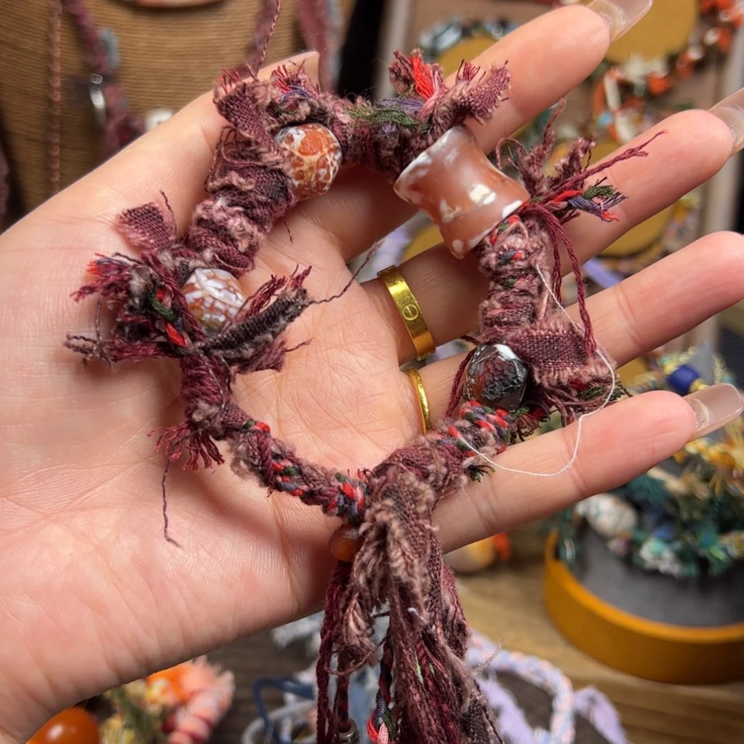 玛瑙/玉髓合金颈饰玛瑙手绳