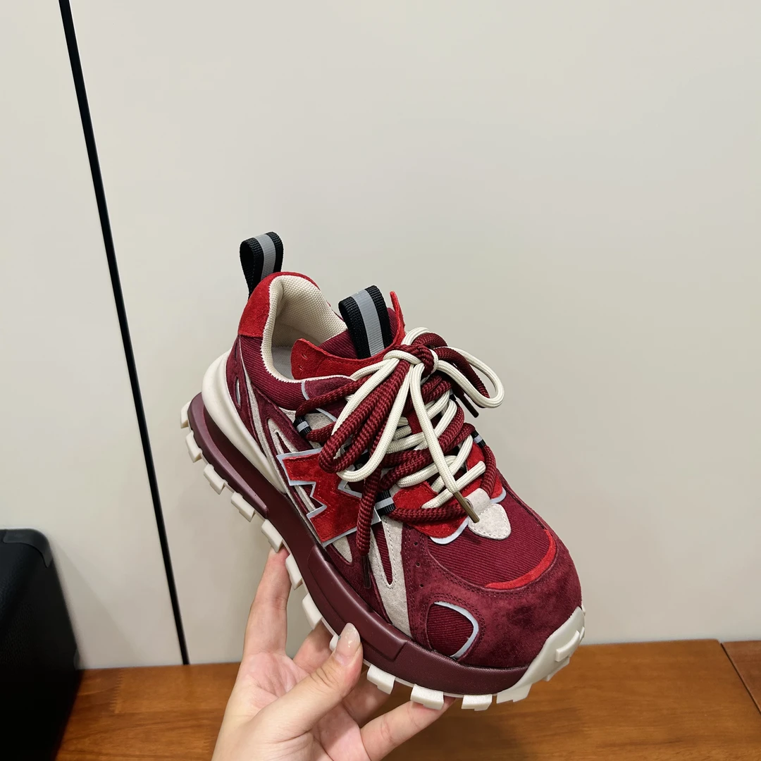 【涵】2025新款韩版时尚百搭厚底增高女舒适休闲鞋系带女潮鞋女鞋