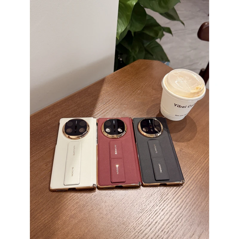 适用于华为MateX6/Matex5双中轴腕带支架折叠手机壳 电镀包镜头