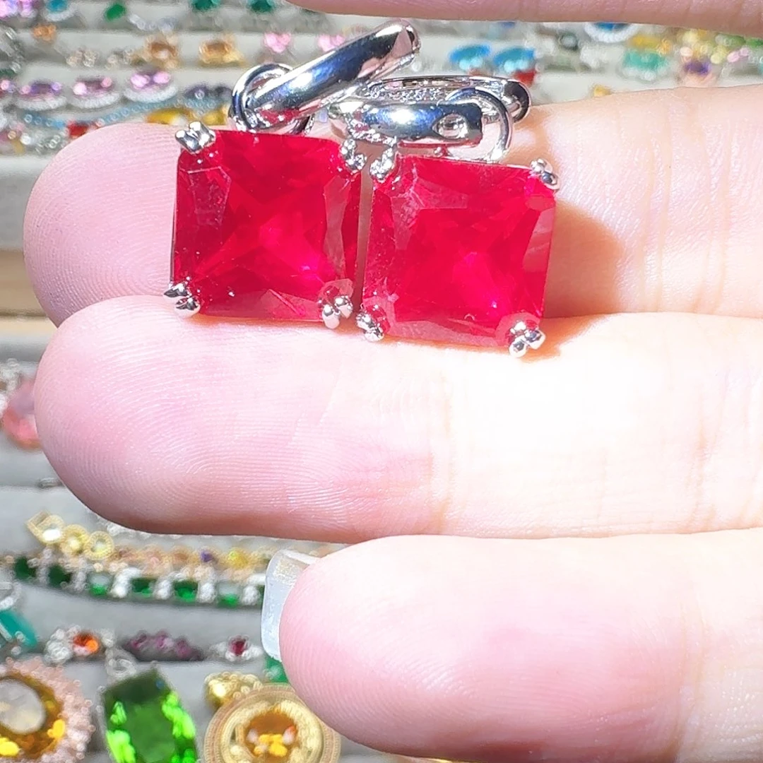 绿水晶戒指银S925镶嵌